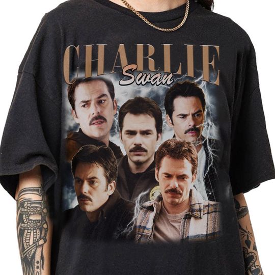 Charlie Swan Vintage T-Shirt , Retro Twilight Saga Movie Shirt, Unisex T-Shirt, Gift for Fan, Gift for Women and Men