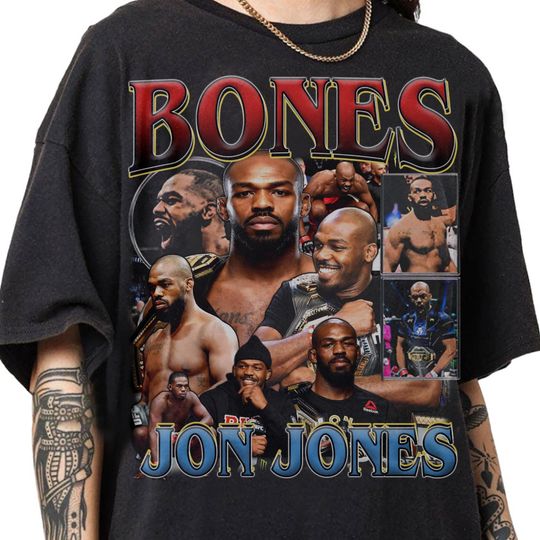 Jon Jones Bootleg 90s Vintage T-Shirt , Jon Jones Bones Mixed martial artist Shirt, Gift for Fan, Gift for Women and Men