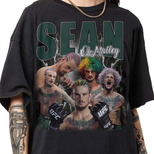 Sean O'Malley Bootleg 90s Vintage T-Shirt , Suga Sean Mixed martial artist Shirt, Gift for Fan, Gift for Women and Men