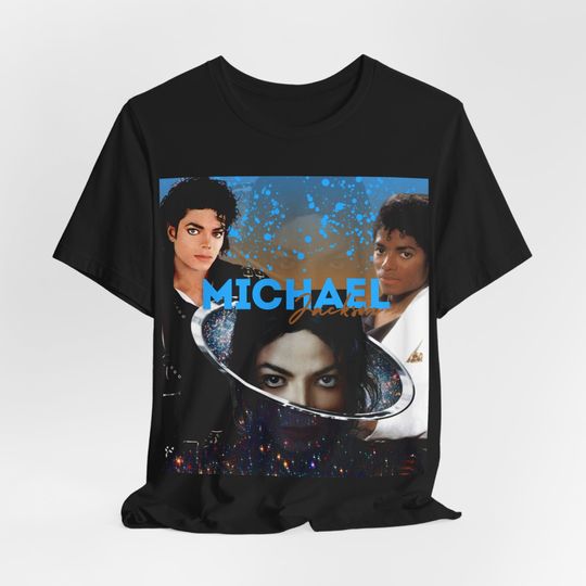 Michael Jackson "Blue Paint Splash" Unisex Jersey Short Sleeve Tee, Summer Casual Shirt, All Size Available