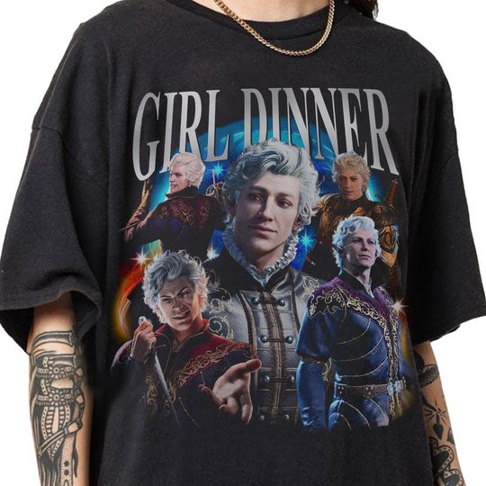 Astarion Baldurs Gate 3 Girl Dinner Vintage Shirt , Hozier Gale BG3 Shirt, Unisex T-Shirt, Gift for Fan, Gift for Women and Men