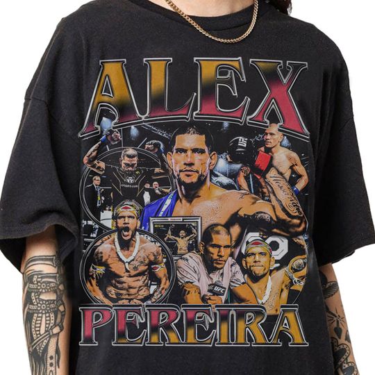 Alex Pereira Bootleg 90s Vintage T-Shirt , Mixed martial artist Shirt, Unisex T-Shirt, Gift for Fan, Gift for Women and Men
