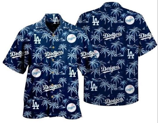 LA dodgers Hawaiian shirt, Hawaiian shirt Men's Hawaiian Shirt, Hawaiian Beach Shirt, Button Downs Shirt