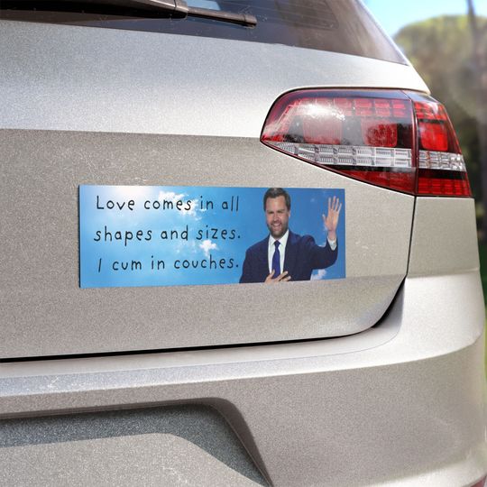 JD Vance Couch Bumper Magnet , funny  vinyl magnet