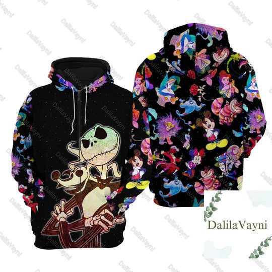 Halloween Jack Skellington Hoodie, Halloween Sweatshirt, Disneyland Halloween, Mickey And Friends, Hoodie Unisex