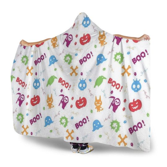 Poo Hooded Blanket, Cute Pajamas Shawl Blanket, Winter Warm Sleeping Blanket