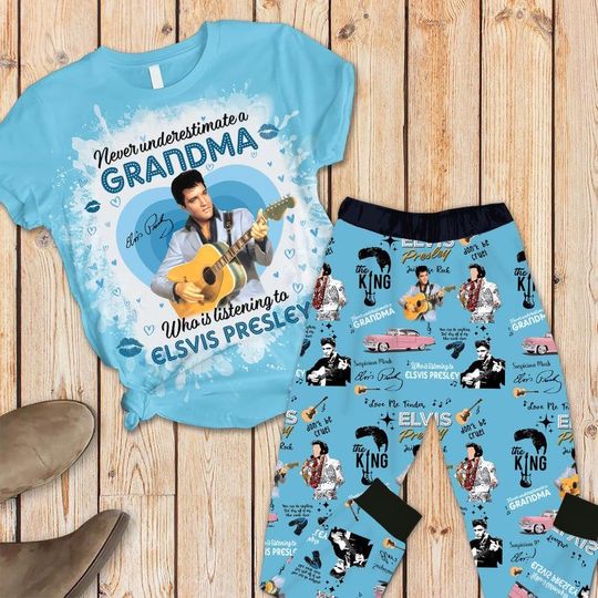 Elvis Presley Pajamas, Elvis Presley Pajamas Set, Elvis Presley Holiday Pajamas, Elvis Pajamas, Elvis King Set Of Pajamas, Elvis Lovers