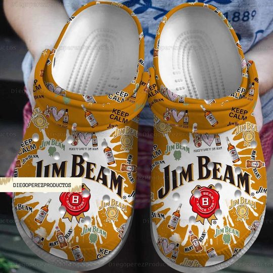 Jim Beam Whiskey Clogs, Jim Beam Sandals, Jim Beam Summer Shoes, Jim Beam Shoes For Men, Whiskey Lover, Gift For Him