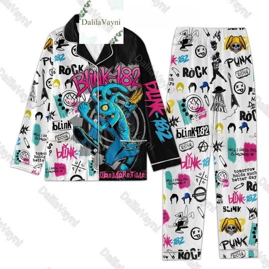 Halloween B182 Pajamas Set, B182 One More Time Shirt, Pajama Set Women, Midnight Shirt, Blink Pajamas Pants, Set Of Pajamas