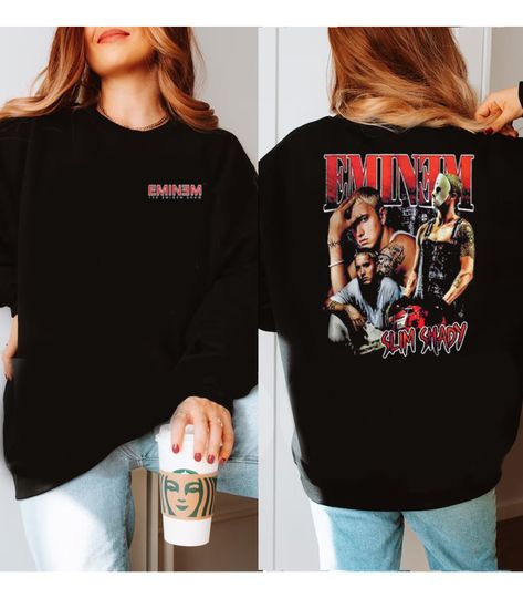 Eminem Two Sides Short Sleeve Shirt, Music Men Clothing, Music Shirt For Fans