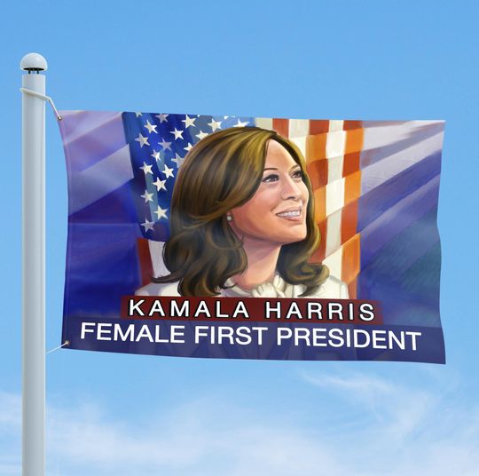 First Female President House Flag Custom 2024 Election House Flag