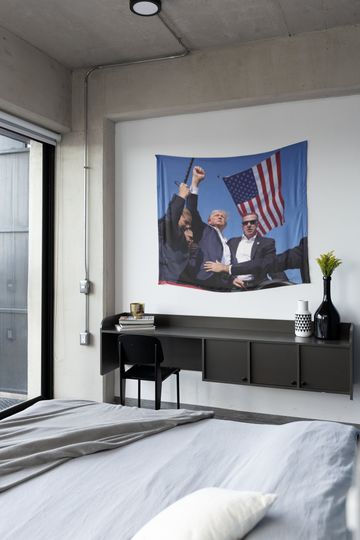 Trump Shot Rally Flag, Trump Rally Tapestry, Donald Trump Flag, Trump 2024