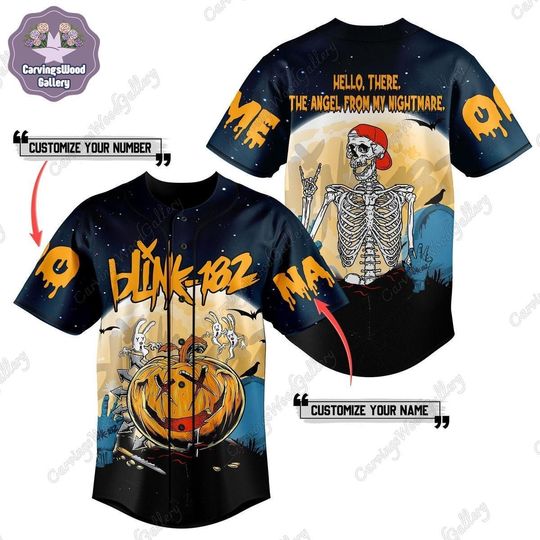 Personalized B182 Comfortable Short Sleeve Sports Baseball Jersey, Halloween Gifts, B182 Punk Rock