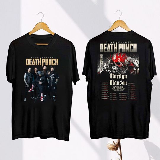 Five Finger Death Punch Shirt, Five Finger Death Punch 2024 Tour T-Shirt, 5FDP Band Fan Gift, 5FDP Band Graphic Shirt, Heavy Metal 2024 Tour