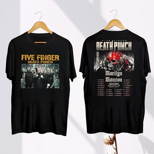 Graphic Five Finger Death Punch 2024 Tour Shirt, Five Finger Death Punch Fan Gift, Five Finger Death Punch Merch, 5FDP Heavy Metal Band Tee