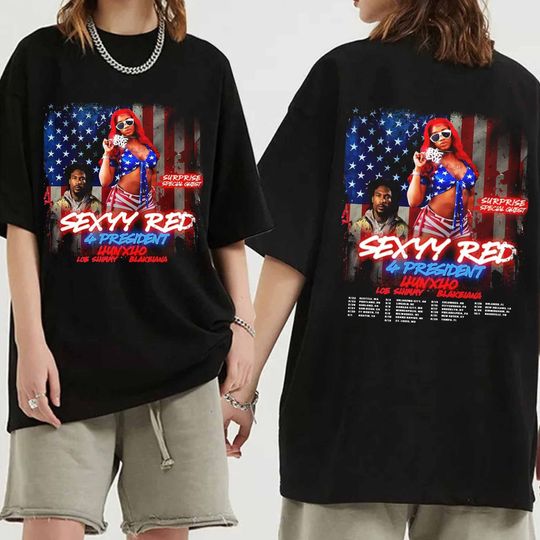 Sexyy Red - 4 President Tour 2024 Shirt, Sexyy Red Rap Tour 2024 Shirt, 4 President 2024 Concert Shirt, Sexyy Red Fan Gift