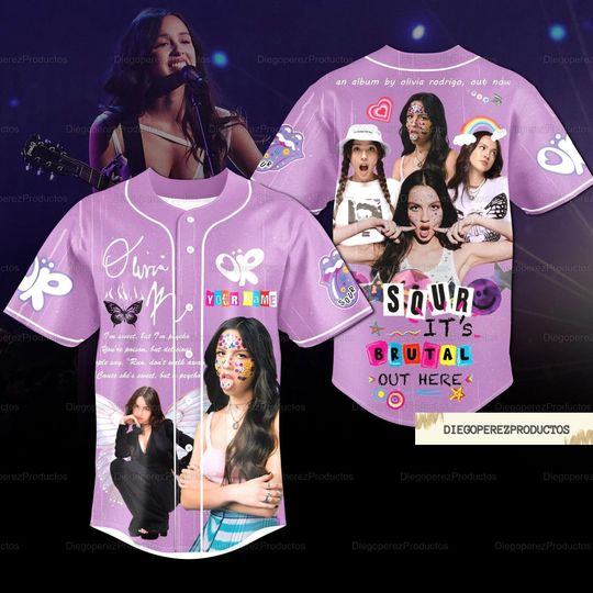 Custom Olivia Rodrigo Baseball Jersey, Guts World Tour Baseball Jersey, Olivia Rodrigo Merch, Olivia Rodrigo Fans