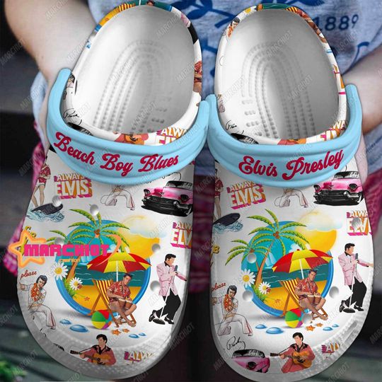 Elvis Presley Clogs, Music Edition, Holiday Present, Gift for Music Lovers, Gift For Elvis Fan