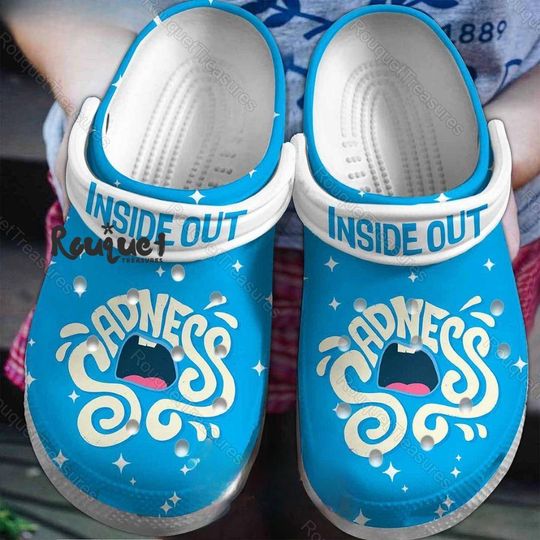 Disney Inside Out Clogs, Inside Out Sadness Shoes, Mental Health Sandals, Inside Out Emotions Gift, Disney Movie Merch