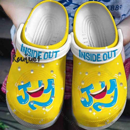 Disney Inside Out Joy Clogs, Inside Out It's Okay To Feel Shoes, Disney Movie Sandals, Mental Health Gift, Inside Out Fan Gift