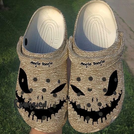Halloween Oogie Boogie Clogs, Boogie Man Sandals, Oogie Boogie Summer Shoes, Boogie Man Summer Sandals, Nightmare Before Christmas Sandals