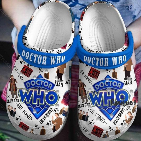Halloween Doctor Who Clogs, Doctor Who Summer Sandals, Doctor Who Slippers, Doctor Who Tardis Shoes, Movie Summer Shoes, Doctor Who Merch