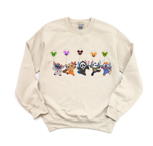 Stitch Horror Halloween Sweatshirts, Disneyland Halloween Sweatshirts, Disney Halloween Gift