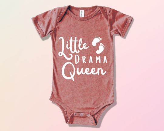 Little Drama Queen Onesie, Little Bit Dramatic Toddler Shirt, Queen Baby Bodysuit, Baby Shower Gifts, Baby Girl Onesie