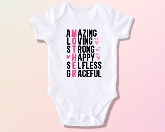 Mother's Day Baby Onesie, Mother's Day Baby Bodysuit, Cute Baby Bodysuit, Gift for Newborn, Cute Mother's Day Onesie, New Mom Gift