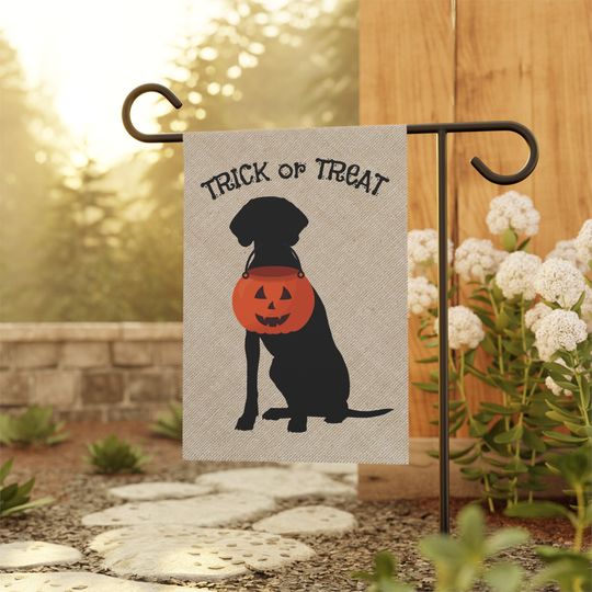 German Shorthaired Pointer Halloween Lawn & Garden House Flag, GSP Mom Gift