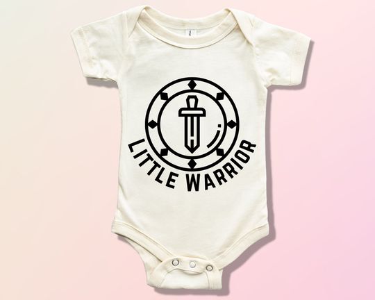 Little Warrior Onesie, Heart Warrior Toddler Shirt, Newborn Baby Bodysuit, Warrior Princess Baby Onesie, Hello World Baby Bodysuit