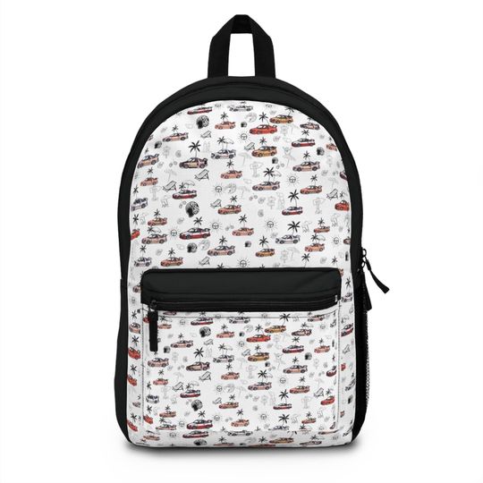 JDM Car Icons Backpack | Lightweight & Waterproof | California Style Design