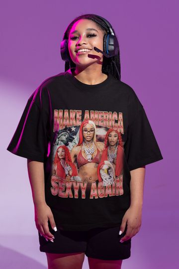 Sexy Red T-shirt, Make America Sexyy Again, Vintage T-Shirt, t, Vintage Bootleg, Funny Usa T shirt, Y2k Tee