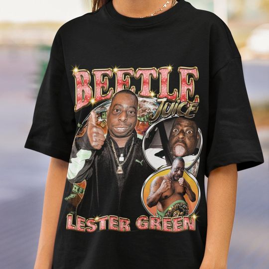 Retro Beetlejuice Lester Green T Shirt, Funny Classic 90s Graphic Tee, Unisex, Valentines Gift For Her Him Vintage Bootleg, Y2k 90s Fans