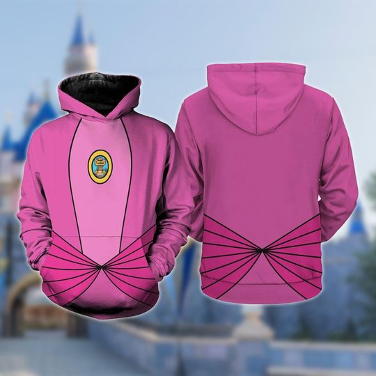 Pink Princess 3D All Over Print Shirt, Princess Toad Kingdom Cosplay, Iconic Video Game Princess Halloween Costume Outfit