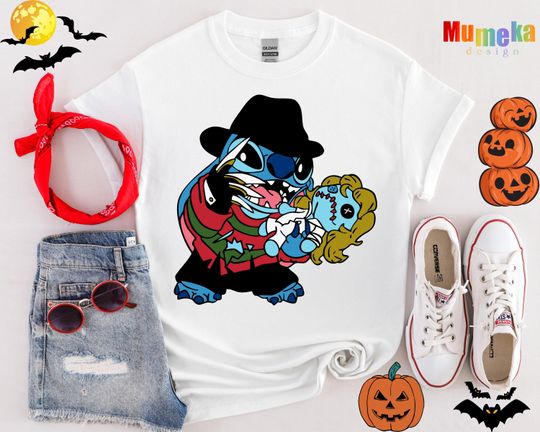 Stitch Freddy Krueger Shirt, Stitch Halloween Shirt, Disney Halloween Shirt