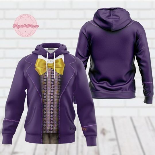 Willy Wonka 3D Costume Hoodie, Charlie And The Chocolate Factory Shirt, Halloween Party Costume Outfit, Halloween All Over Print Shirt