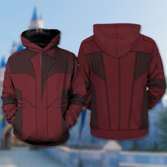Peter Quill 3D Adult Hoodie, Guardian Of The Galaxy Cosplay Costume Hoodie, Star-Lord Halloween Costume Shirt, Peter Quill Hoodie
