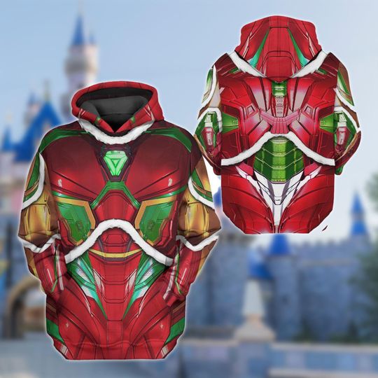 Iron Man Inspired Suit Costume Hoodie, Iron Man Cosplay Costume 3D Sweatshirt, Super Hero All Over Print Hoodie, Iron Man Halloween Outfit