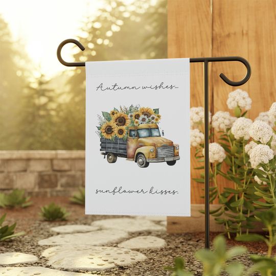 Sunflower Garden Flag, Sunflower House Flag, Autumn Garden Flag, Autumn House Flag