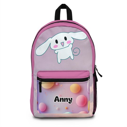 Cute pink Cinnamon backpack , Custom pattern Backpack ,back to school, pink bag , Pre-k Grad school,high school, Personalized backpack