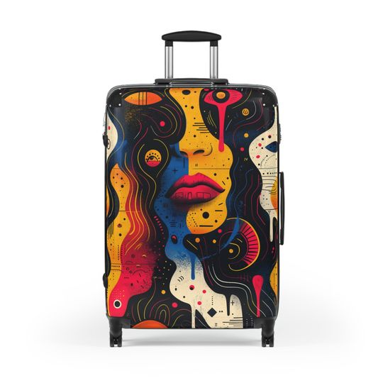 Cosmic Synapse Travel Suitcase: Stylish & Durable Luggage with 360 Swivel Wheels and Safety Lock