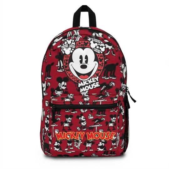mickey mouse Backpack red
