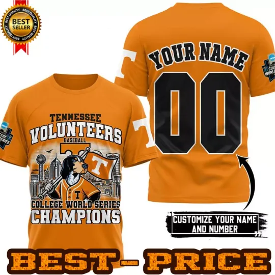 Personalized Tennessee Volunteers Baseball World Series Champs 2024 T-Shirt