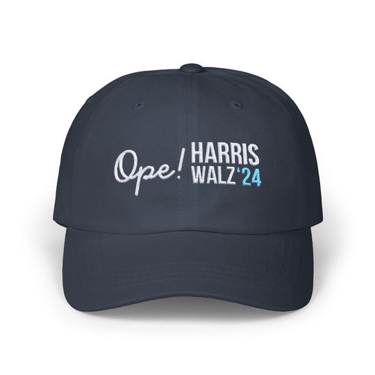 Midwest Ope Harris Walz Embroidered Dad Hat, Kamala Harris Classic Dad Cap