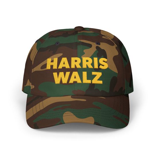 Harris Walz Camo Hat - Kamala Harris for President Embroidered Cap