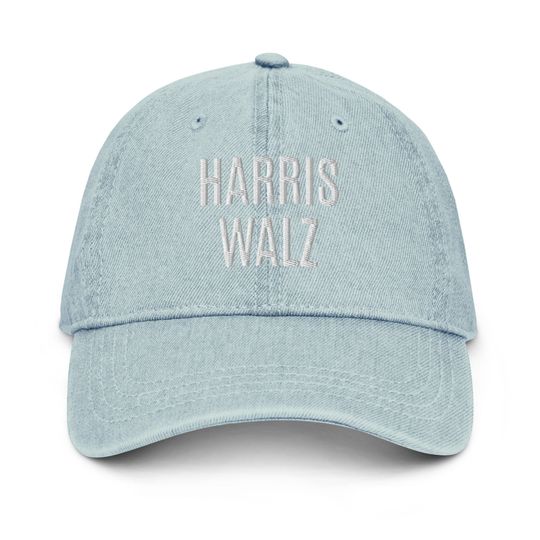 Kamala Harris Hat | Tim Walz Hat | Harris Walz Hat 2024 | Denim Hat 100% Cotton