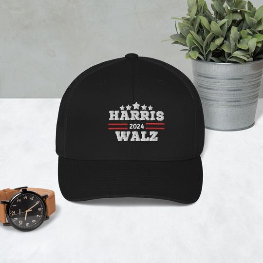 Unisex Kamala Harris and Tim Walz Inspired Snapback Trucker Hat