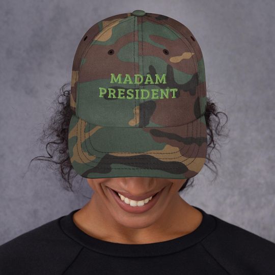 Madam President, Tim Walz Camo Trucker Hat, Midwest Princess Hat, Viral trucker cap