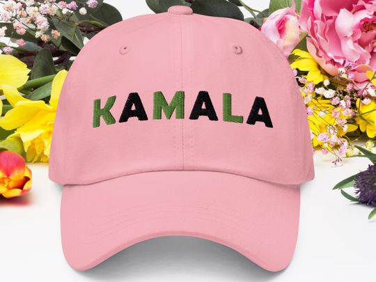 Kamala Harris Cap Black and Green Harris For President Dad Hat For Liberal Democrat